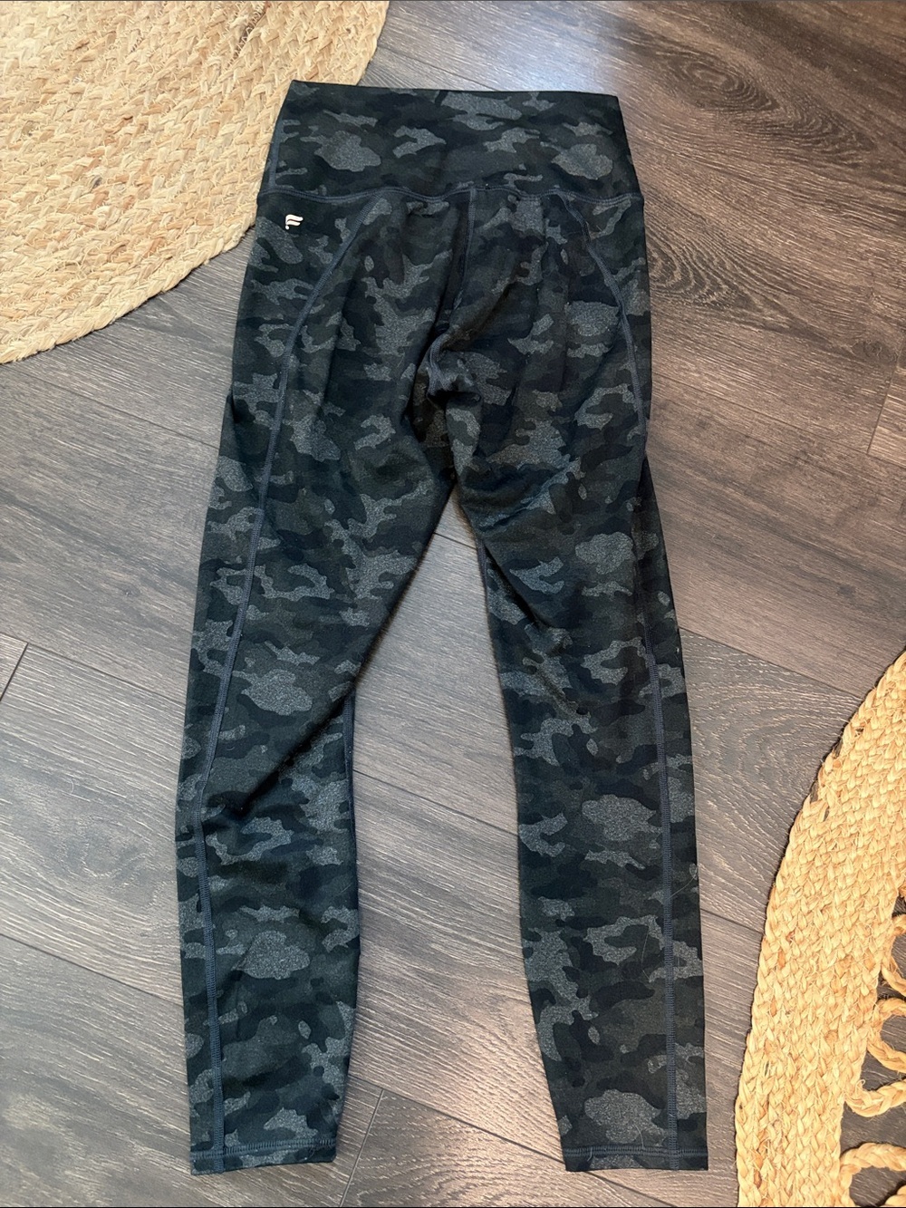 Fabletics Black Grey Camo High-Waist Leggings XS
